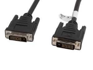 Кабел Lanberg DVI-D (M) (24+1)-> DVI-D (M) (24+1) cable 1.8m, dual link, black