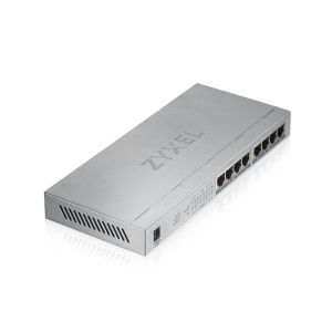 Comutator ZyXEL GS1008-HP, 8 porturi Gigabit PoE+ Switch desktop neadministrat, 8 x PoE, 60 W