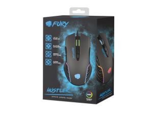 Mouse Fury Gaming Mouse Hustler 6400DPI optic cu software RGB iluminare de fundal