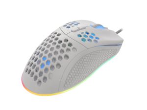 Mouse Genesis Light Weight Gaming Mouse Krypton 550 8000 DPI RGB Software White