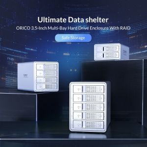 Orico Storage - HDD Dock - 4 BAY with RAID, Aluminium - 9548RU3
