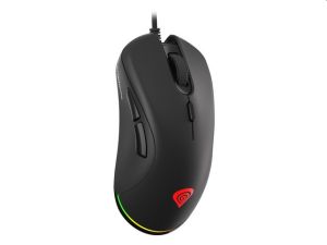 Mouse Genesis Mouse pentru jocuri Krypton 200 Silențios optic 6400 DPI cu software Negru