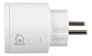 DELTACO SMART HOME switch, WiFi 2.4GHz, 1xCEE 7/3, 10A, timer, 220-240V, white