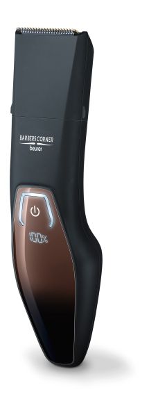 Beurer HR 4000 beard styler, 4 Attachments, slim titanium contour blade, quick-charge function, LED display, 10 cutting lengths from 1 to 27 mm, Water-resistant