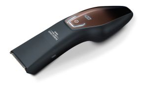 Beurer HR 4000 beard styler, 4 Attachments, slim titanium contour blade, quick-charge function, LED display, 10 cutting lengths from 1 to 27 mm, Water-resistant