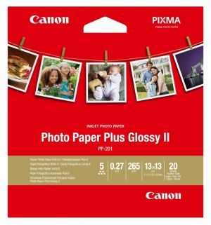 Hârtie Canon Plus Glossy II PP-201, 5x5", 20 de coli