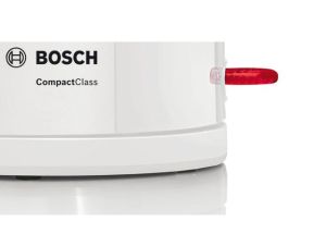 Електрическа кана Bosch TWK3A011, Plastic kettle, CompactClass, 2000-2400 W, 1.7 l, White