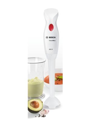 Пасатор Bosch MSM14100, Blender, CleverMixx, 400 W, Included transparent jug, White, deep red