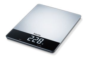Scale Beurer KS 34 XL kitchen scale; Stainless steel weighing surface; Magic LED; 15 kg / 1 g
