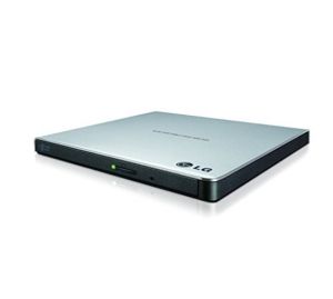 Unitate optică Hitachi-LG GP57ES40 DVD-RW extern ultra subțire, super multiplu, strat dublu, conectivitate TV, argintiu
