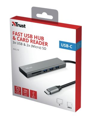 USB hub TRUST Halyx Fast USB-C Hub & Card Reader