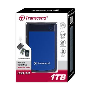 Твърд диск Transcend 1TB StoreJet 2.5" H3B, Portable HDD, USB 3.1