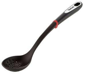 Лъжица Tefal K2060314, Ingenio, Straining spoon, Kitchen tool, Termoplastic, 40x11x3.8cm, With holes, Up to 230°C, Dishwasher safe, black