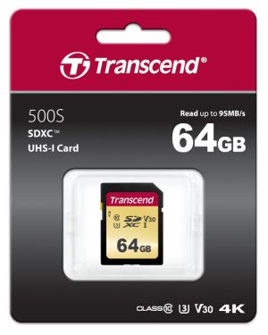 Memory Transcend 64GB SD card UHS-I U3, MLC