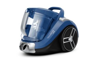 Vacuum cleaner Rowenta RO4881EA COMPACT POWER XXL, BLUE / GRIS PLUME, 2.5L, 550W, 75dB, mini turbobrush, parquet - crevice tool - upholstery nozzle, XXL flexible crevice