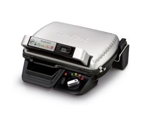 Барбекю Tefal GC451B12 Super Grill with timer, 600cm2 cooking surface, 2000W, 2 cooking positions (grill, BBQ), 3 settings + max, light indicator, digital timer, adjusted thermostat, vertical storage, non-stick die-cast alum. plates, removable plates