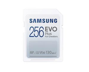 Memory Samsung 256GB SD Card EVO Plus, Class10, Transfer Speed up to 130MB/s