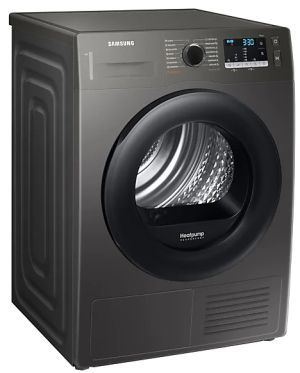 Сушилня Samsung DV90TA040AX/LE, Tumble Dryer with Heat Pump technology, 9kg, A++, Wrinkle prevention, Quick Dry 35 ', Stainless steel, Black door