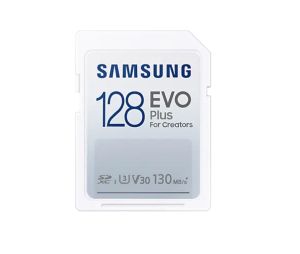 Memorie Samsung 128GB SD Card EVO Plus, Class10, Viteza de transfer de până la 130MB/s