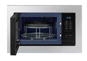 Микровълнова печка Samsung MG23A7013CT/OL, Built-in microwave grill, Ceramic Inside, 23l, 800 W, Blue LED Display, Black door, Stainless steel frame