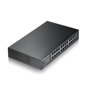 Comutator ZYXEL GS1100-24E, 24 porturi, Gigabit, pentru instalare într-un dulap