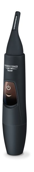 Trimmer de precizie Beurer HR 2000, Pentru modelarea și tunderea sprâncenelor, părului nasului și urechilor, lamă verticală din oțel inoxidabil, accesoriu pieptene cu 3/6 mm, Funcționează cu baterie, Incl. capac de protectie, perie de curatare si punga de