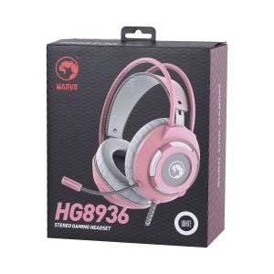 Marvo Геймърски слушалки Gaming Headphones HG8936 PINK - 50mm, USB