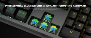 Marvo Gaming Mechanical keyboard 108 keys - KG954 - Blue switches