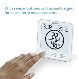 Хигрометър Beurer HM 22 thermo hygrometer; displays temperature, relative humidity, date and time; timer function; sensor buttons
