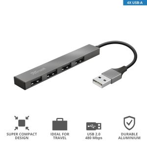 Hub USB Mini Hub USB TRUST Halyx cu 4 porturi