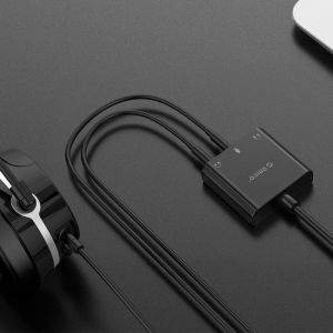 Orico USB Sound card - Headphones, Mic, 4 PIN headset, Black - SKT3-BK
