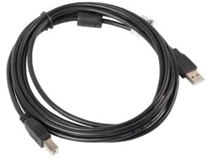 Cablu Lanberg USB-A (M) -> cablu USB-B (M) 2.0 3m, ferita neagra