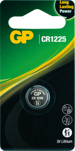Baterie buton litiu GP CR-1225 3V 1 buc. într-un blister /preț pentru 1 buc./