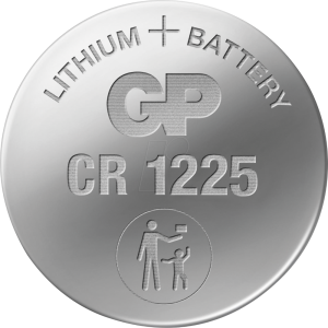 Lithium Button Battery GP CR-1225 3V  1 pcs in blister /price for 1 battery/