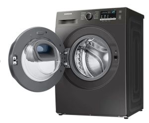 Пералня Samsung WW80T4540AX/LE, Washing Machine, 8 kg, 1400 rpm,  Energy Efficiency D, Add Wash,  Hygiene Steam, Spin Efficiency A, WiFi, Stainless steel, Black door