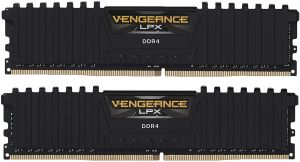 Памет CORSAIR VENGEANCE LPX, 16GB (2 x 8GB), DDR4, 3200MHz, C16 AMD Ryzen, Black