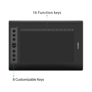Tableta grafica HUION H610PRO V2, USB, Neagra