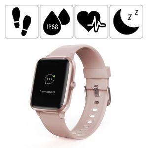 Ceas inteligent Hama Fit Watch 5910, 1.3", GPS, Frecvență cardiacă, Pedometru, Calorii, Rezistent la apă, Roz