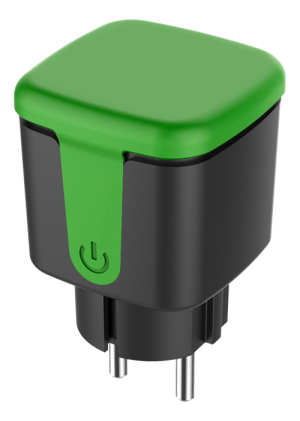 DELTACO SMART HOME smart outdoor plug, WiFi 2,4GHz, IP44, 1xCEE 7/3, 13A, timer, 220-240V, black/green