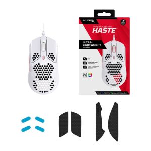 Геймърска мишка HyperX Pulsefire Haste, RGB, USB 2.0, Бял/Розов