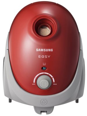 Samsung VCC52U6V3R/BOL Vacuum Cleaner, 750W, Suction Power 200W, Bag Type, Telescopic Steel with Cyclone Filter, red