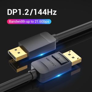 Vention Кабел Cable - Display Port v1.2 DP M / M Black 4K 1M - HACBF