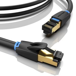 Vention Кабел LAN SFTP Cat.8 Patch Cable - 0.5M Black 40Gbps - IKABD