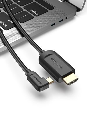 Vention Type-C to HDMI Cable Right Angle 1.5M Black - CGVBG