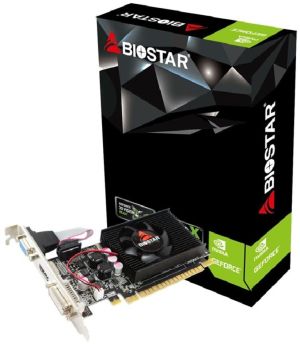 Placă video BIOSTAR GeForce 210, 1GB, GDDR3, 64 biți, DVI-I, D-Sub, HDMI