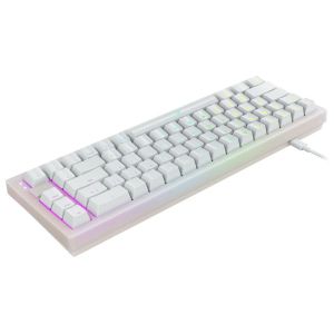 Mechanical Keyboard XTRFY K5 Transperant White, 65% Hotswap RGB US Layout Kailh Red
