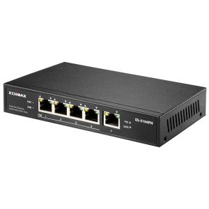5 Port Fast Ethernet Switch with 4 PoE+ Ports