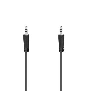 Cablu audio HAMA, mufă 3,5 mm tată - mufă 3,5 mm tată, 3,0 m, negru