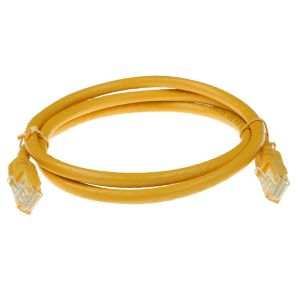 Yellow 1 meter U/UTP CAT6 patch cable with RJ45 connectors