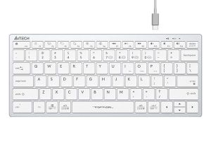 Безжична клавиатура A4TECH FBX51C FStyler Grayish White, Bluetooth, 2.4 GHz, USB-C, Кирилизирана, Бял